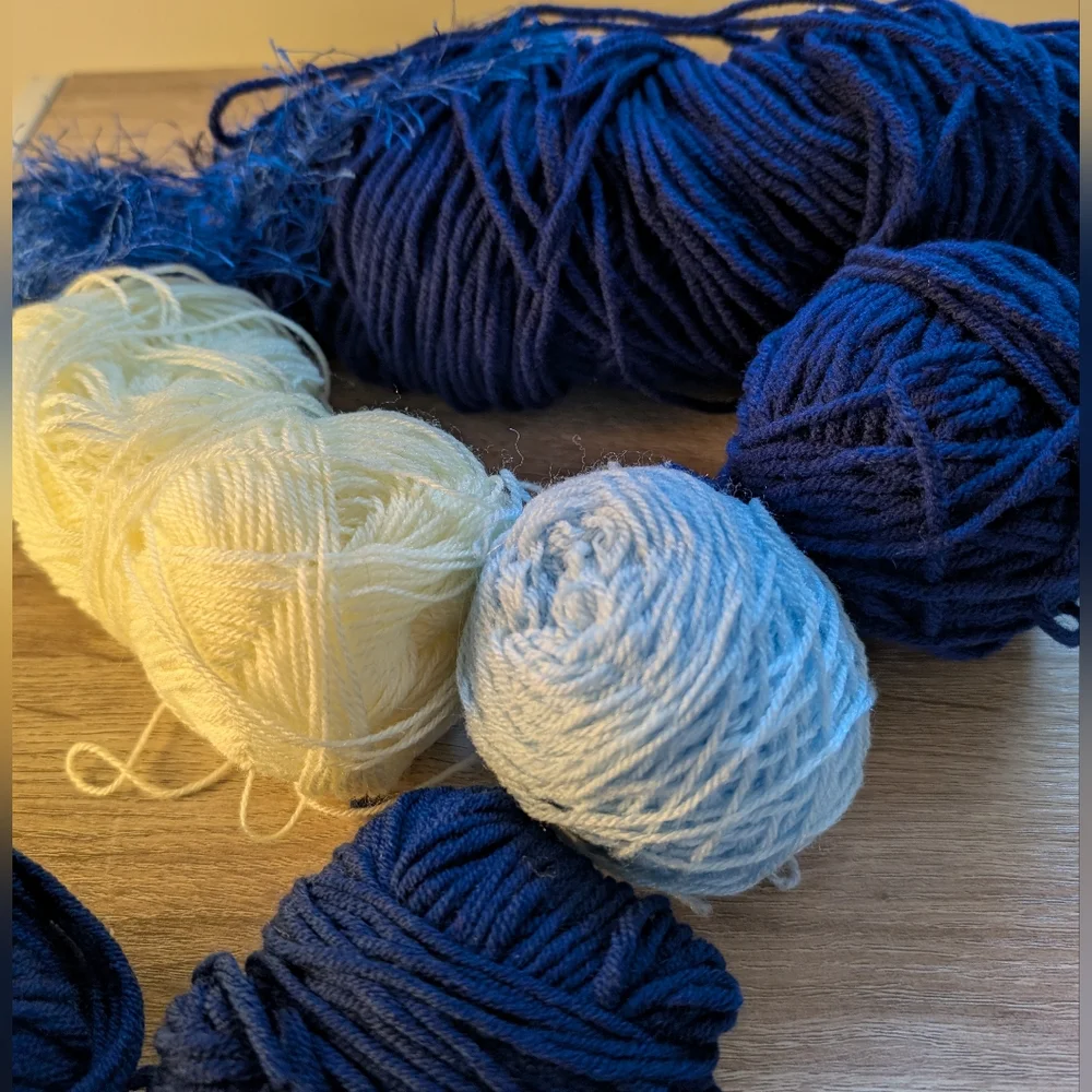 Destash Mixed YARN Lot Crochet Knit GIFT  Bundle Crafts Various Weights/Colors